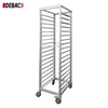 Commercial 18-Layer Aluminum Alloy Baking Tray Rack for Snack Machines Bakery Restaurant With 360 Degree Universal Wheel
