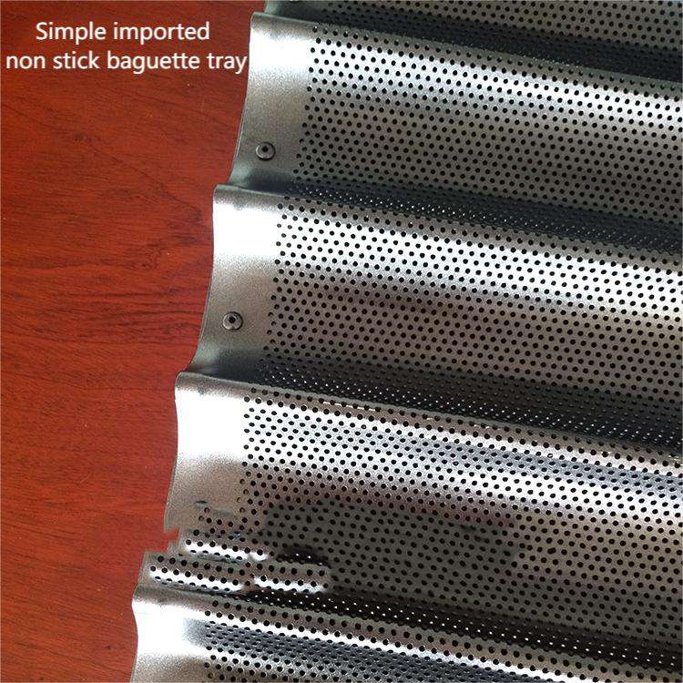 High Quality Non-Stick Baguette Tray Bread Baking Tray With Side for Bakeries and Restaurants for Bread Making Machine