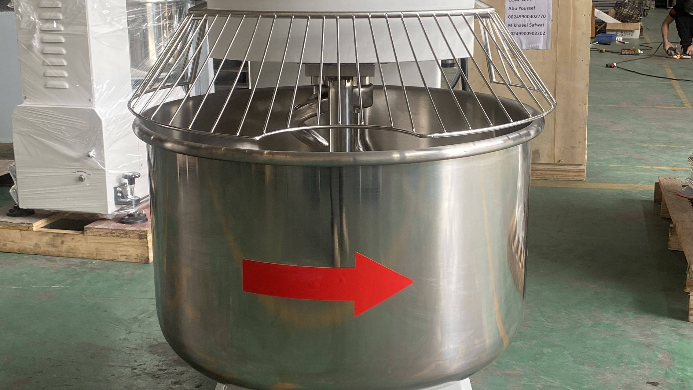 Industrial 125L Commercial Food Mixer Commercial Bakery Baking Machine Automatic Stainless Steel Wheat Flour Spiral Dough Mixer