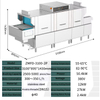 Stainless Steel Dishwasher Adjustable Wash Cycles Modular Design Hot Water Steam Sterilization Energy Efficient 1 Year Full
