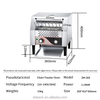 New Commercial Vertical Electric Stainless Steel Conveyor Toaster 300 Slices/Hour Automatic Portable Adjustable Rack for