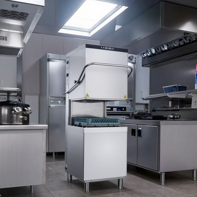 DEBACK ZMHD-60D Electric 304 Stainless Steel 9.8KW Freestanding 380V Commercial Kitchen Dishwasher Restaurant Hotel Industrial