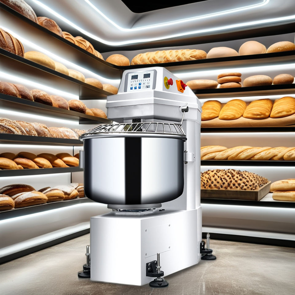 Industrial Bakery Spiral Mixer Machine for Pizza Dough & Bread New Condition 20L-260L Flour Capacity Corn Wheat 100kg Capacity