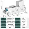 DEBACK Double Cylinder Double Spray Double Drying Long Conveyor Stainless Steel Electric Commercial Dishwasher 380V 1 Year