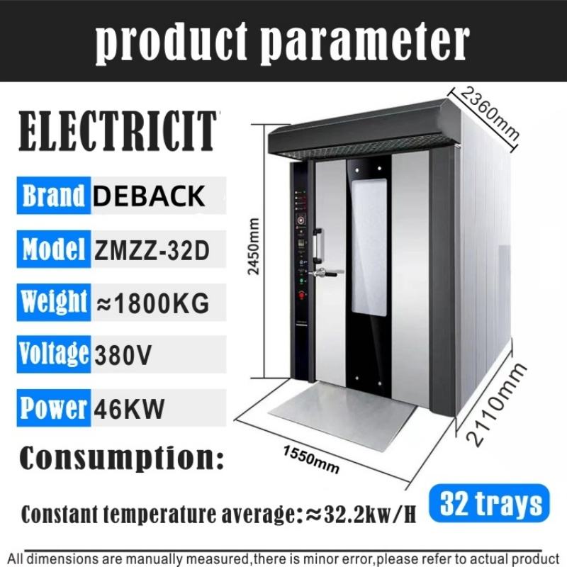 Good Selling Wholesale Price Industrial Big Bakery Rotary Rack Oven All Stainless Steel Hot Air Rotary Oven for Bread Food Shops