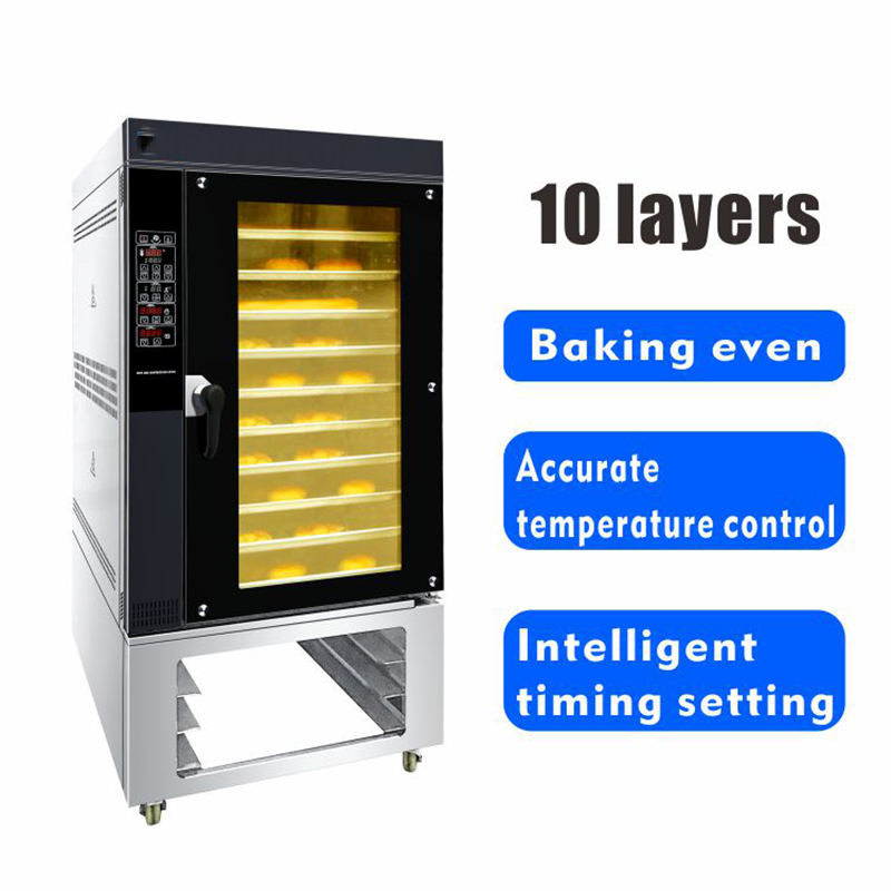 Automatic 10 Tray Stainless Steel Hot-Air Electric Convection Oven Restaurants Food Shops Bakery Equipment Available