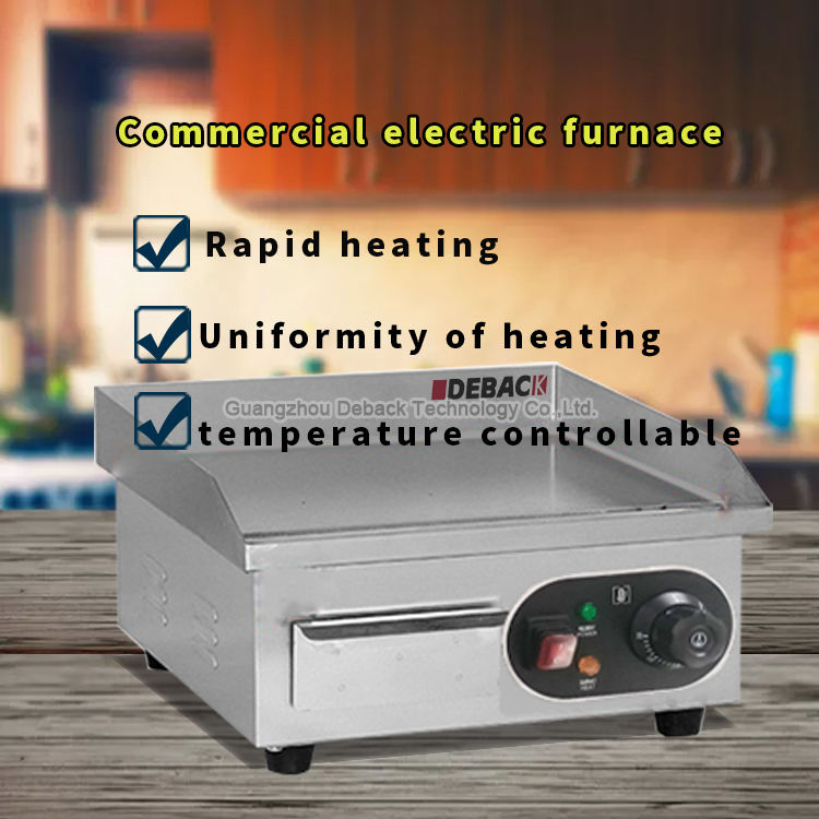 Electric Griddle Commercial Grill for Steak Pancake Street Food Stainless Steel Hot Plate Bbq Frying Pan Grill Plate Stove