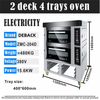 New Commercial Professional Stainless Steel 2 Deck Gas/Electric Deck Oven High Touch Control Bread Nuts Fruit Bakery