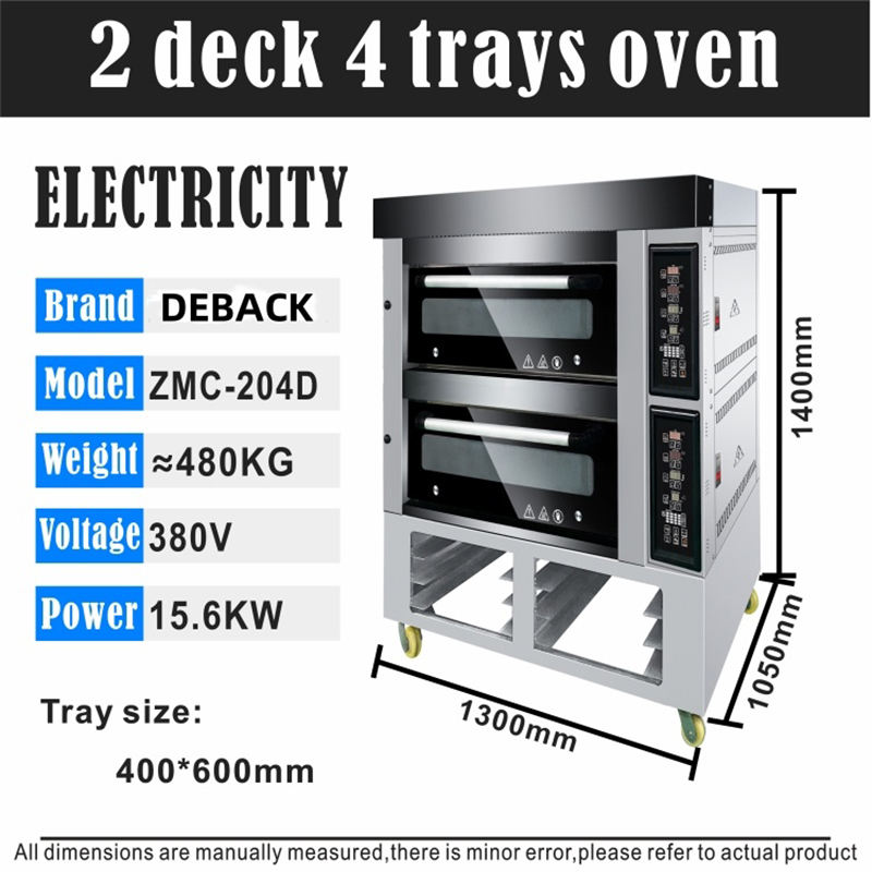 New Commercial Professional Stainless Steel 2 Deck Gas/Electric Deck Oven High Touch Control Bread Nuts Fruit Bakery