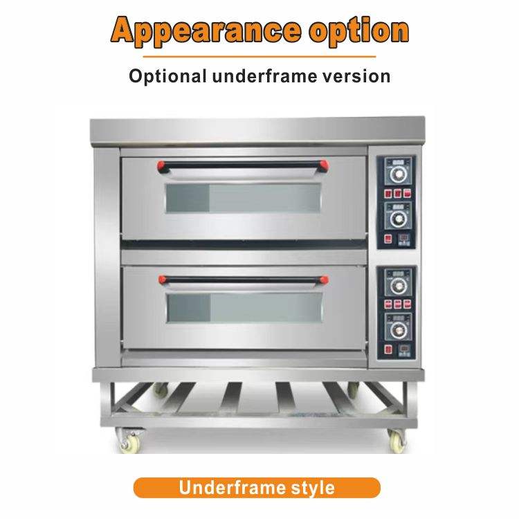DEBACK European Style Electric Deck Oven for Bakery Stainless Steel 3 Shelves LED Display High Productivity Commercial Use