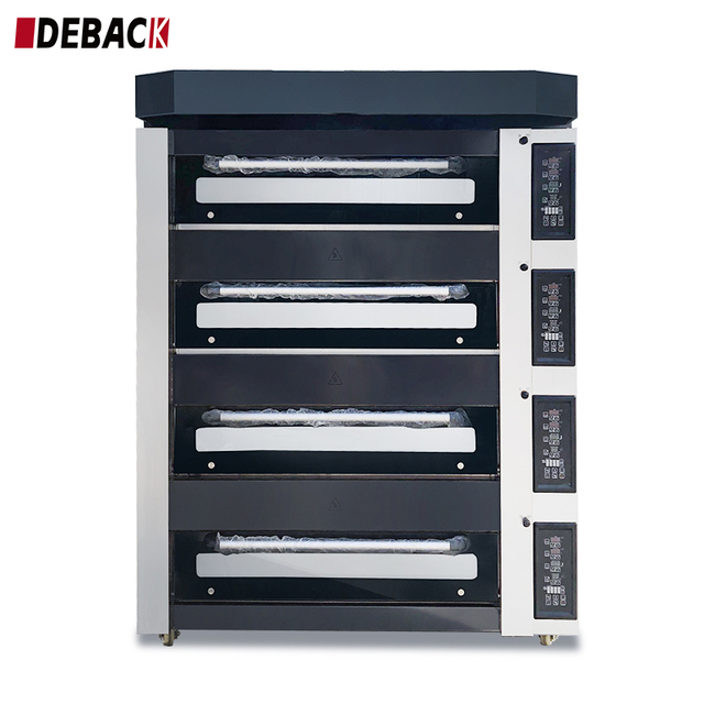 Large Capacity 4-Layer 20 Tray High Efficiency 380V Automatic Supply Restaurant Commercial Gas Deck Oven for Bread Corn Water