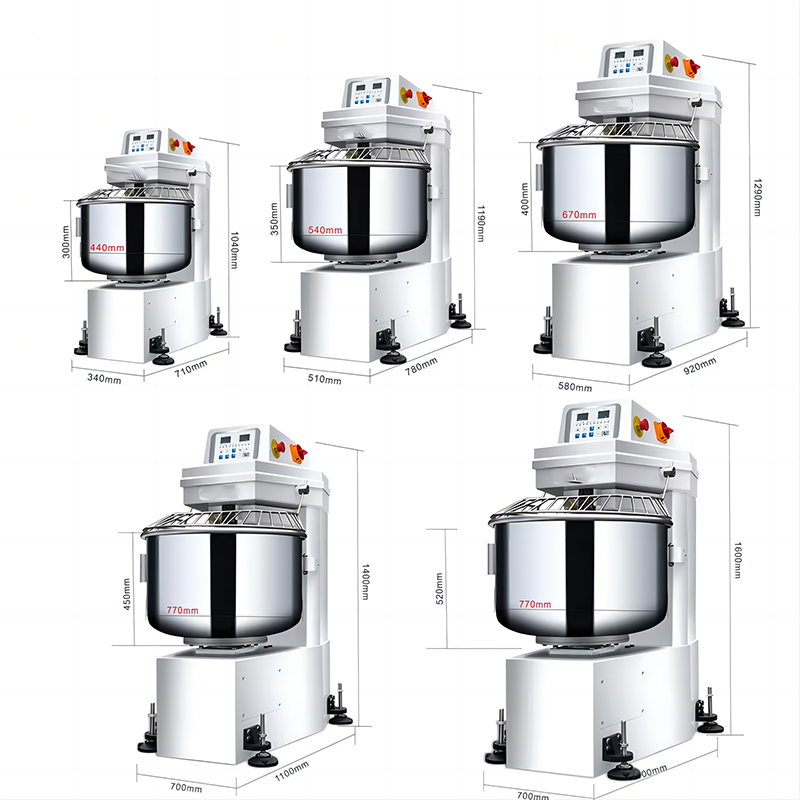 Commercial 50KG Vertical Dough Mixer New Pizza Bread Making Machine for Snack Food Shops Baking Equipment for Flour Corn Milk