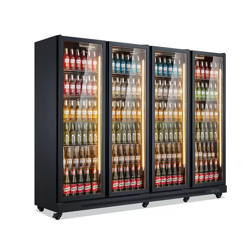 Commercial Beverage Drinks Beer Display Fridge with Glass Door Air Cooling Refrigeration Equipment for Restaurant Kitchen Use