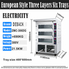 Hot Sale New Commercial Stainless Steel Bakery Deck Oven Heavy Duty 3 Deck 6 Trays Gas & Electric High Productivity Bread Oven