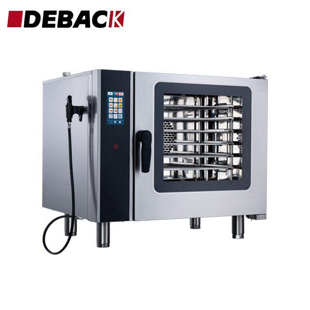 Fully Automatic Electric 6-Tray Universal Oven Grill Steam Automatic Clean LED Display Digital Touch Control Bakery Commercial