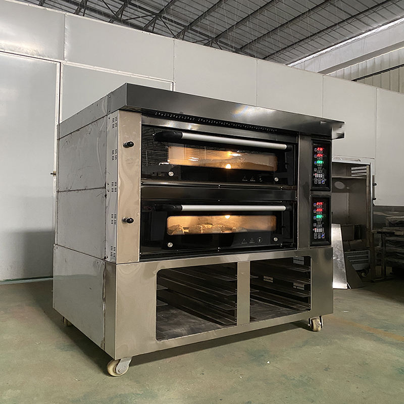 Commercial Bakery Baking Oven Machine 2 Deck 4 Trays Gas/Electric Bread Making Deck Oven for Hotels and Restaurants