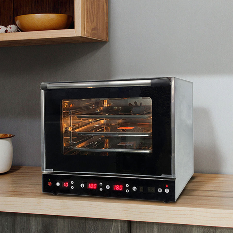 Commercial Electric Convection Bakery Oven CE Certificate New 220V Digital Control Automatic Small 3-Trays Nuts Corn Portable