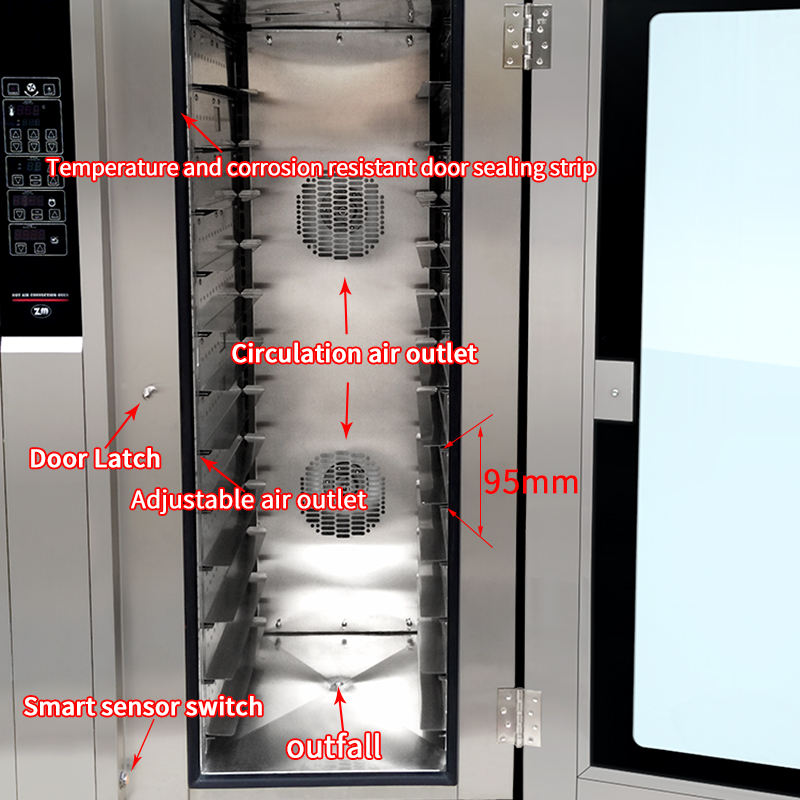 Stainless Steel Kitchen Cabinet Pizza Oven Bakery Machine 10 Trays Electric Convection Oven for Cakes Home Baking Ovens