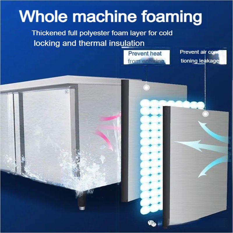 DEBACK ZMX-FT15 Commercial Kitchen Stainless Steel Double-Temperature Freezer 300L Capacity Multi-climate R404A Working Table