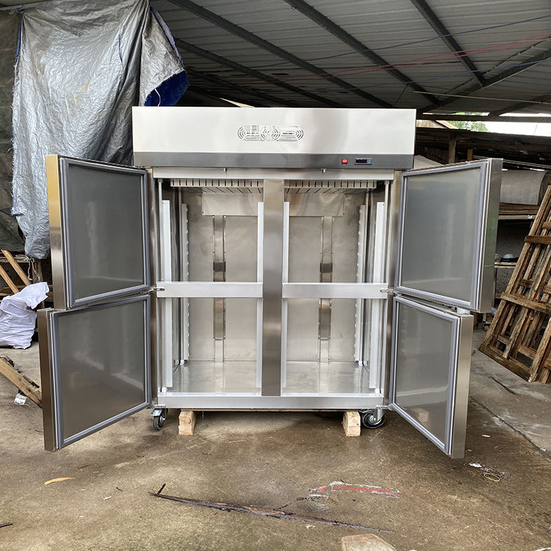 Commercial Use 220V Four Door Air-Cooled Hotel Kitchen Refrigerator Double-Temperature Storage Table for Put-In Cabinets