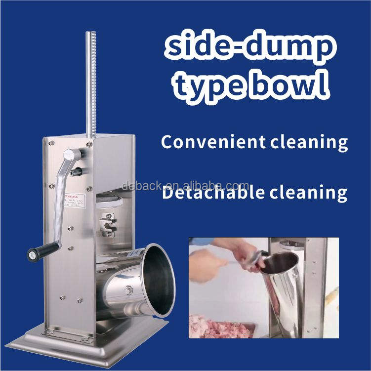 Manual Vertical Sausage Stuffer New Stainless Steel Sausage Maker and Filler Machine for Home and Restaurant Use