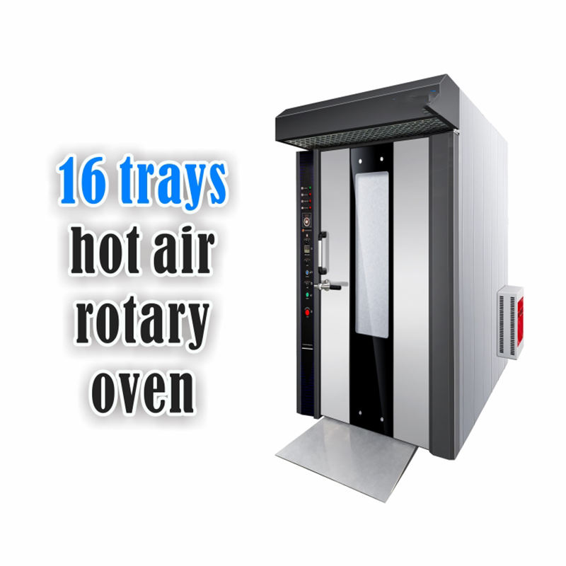 Commercial Restaurant Large Multi-Functional 16 Trays Hot Air Rotary Rack Oven Pizza Oven Baking Equipment for Bakery Use