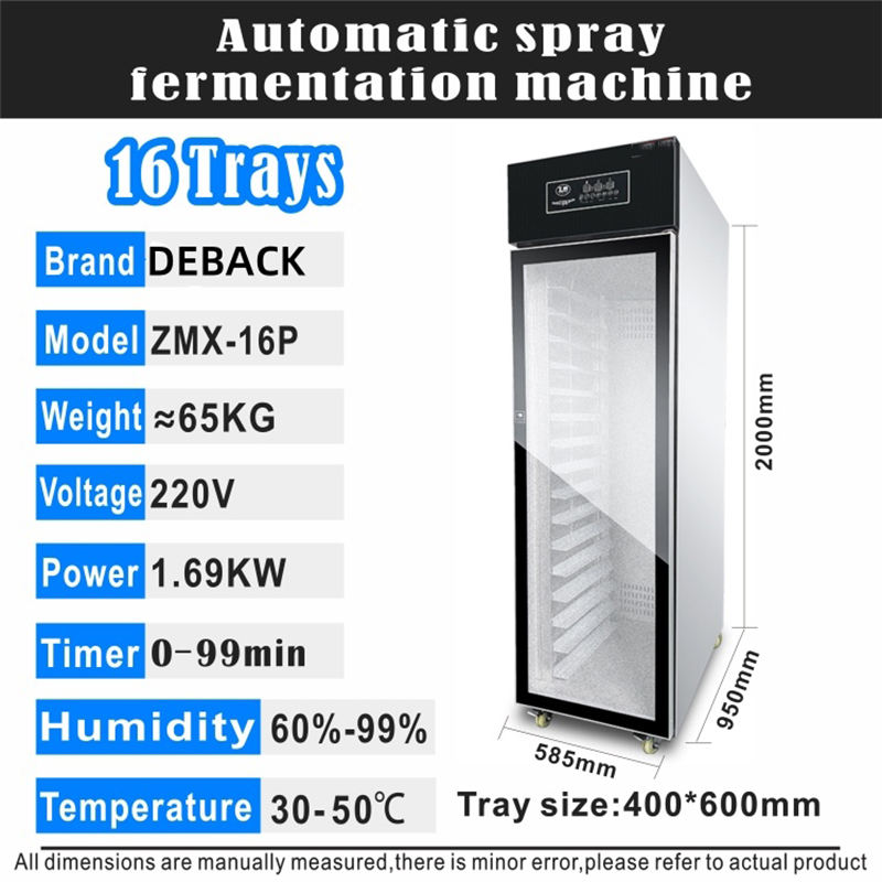 Manufacturer Low Price 16-Tray Electric Stainless Steel Auto Dough Proofer New Bread Fermentation Baking Machine for Bakery Use