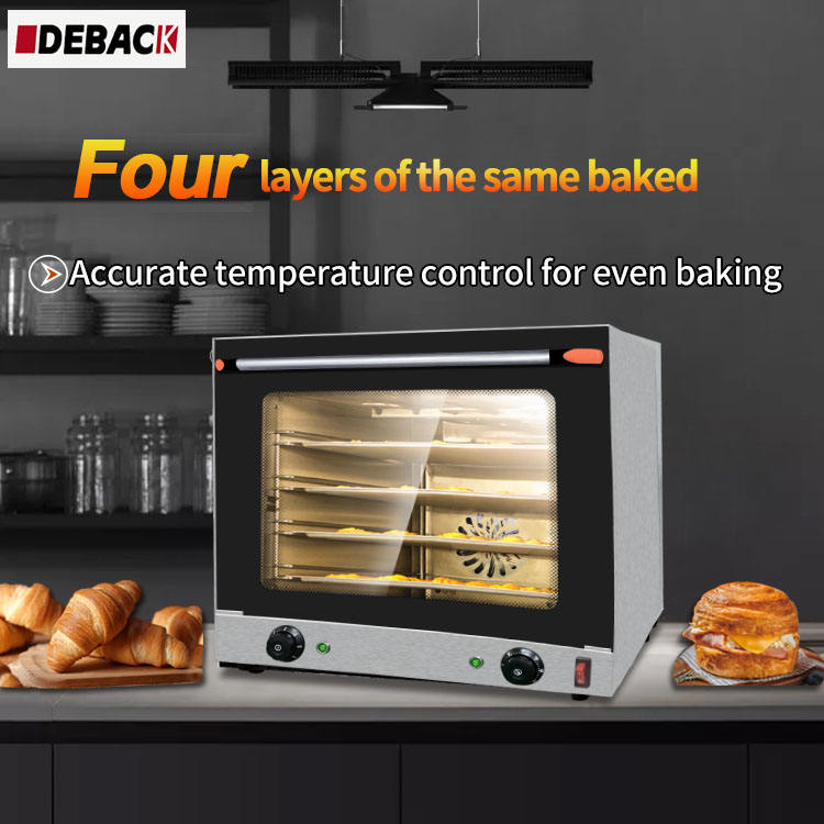Commercial 4 Trays Ovens Bakery Equipment Electric Convection Oven With Steam Function Toasting Baking Ovens