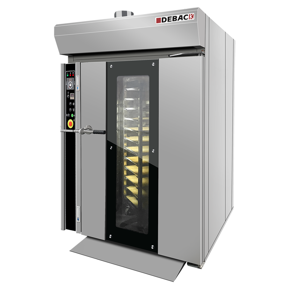 China Wholesale 380V Rotary Gas Chicken Oven with Steam Bakery New Condition Rotary Rack Oven Bread Pizza Cake Baking Made Corn