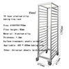 Commercial 18-Layer Aluminum Alloy Baking Tray Rack for Snack Machines Bakery Restaurant With 360 Degree Universal Wheel