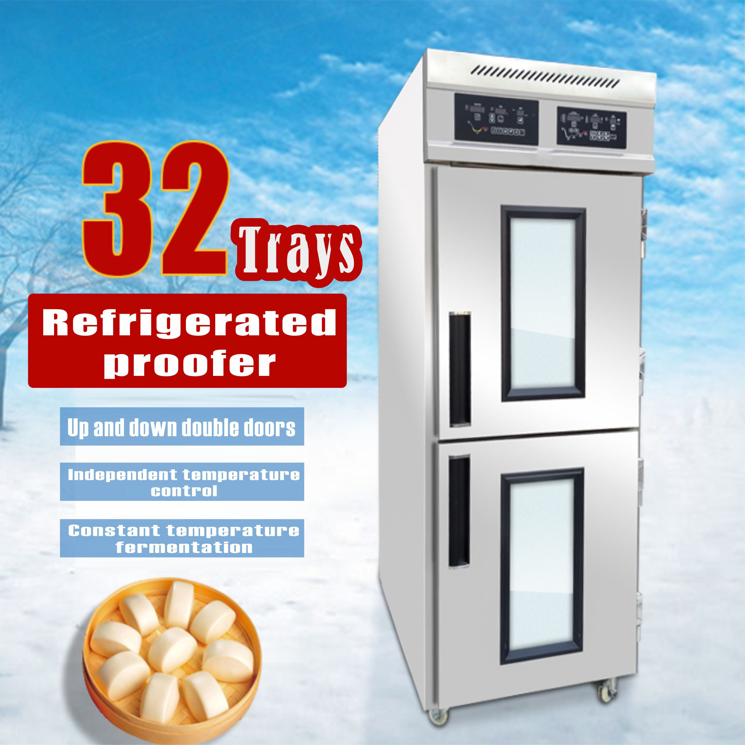 High Quality Commercial 32 Door Refrigerated/Frozen Proofer for Bread and Dough Top Bottom Double Doors-New Wholesale Sales