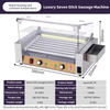 New DEBACK Commercial 7 Roller Trapezoid Cover Electric Sausage Machine Adjustable Rack High 304 Stainless Steel 220V