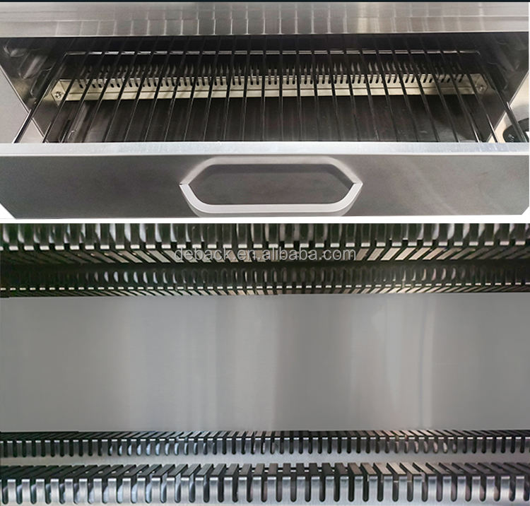 New Electrically Heated Top Burner Oven Rapid Heating Adjustable Shelves Broiling Baking Automatic Large Oil Catch Pan for Meat