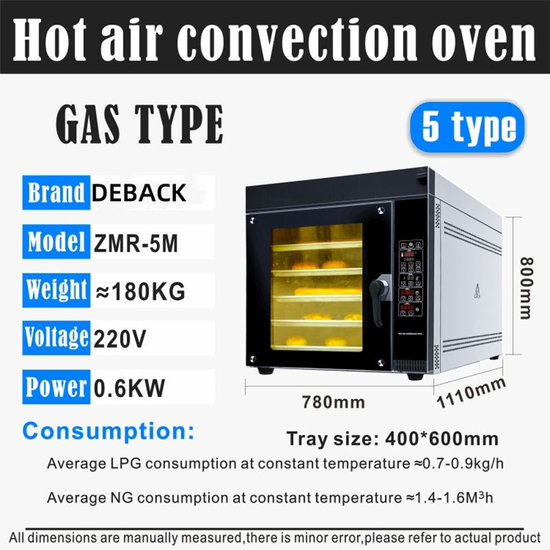 Commercial Baking Toaster Oven Kitchen Appliance Multi-functional 5 Trays Electric Convection Oven for Bakery & Restaurant