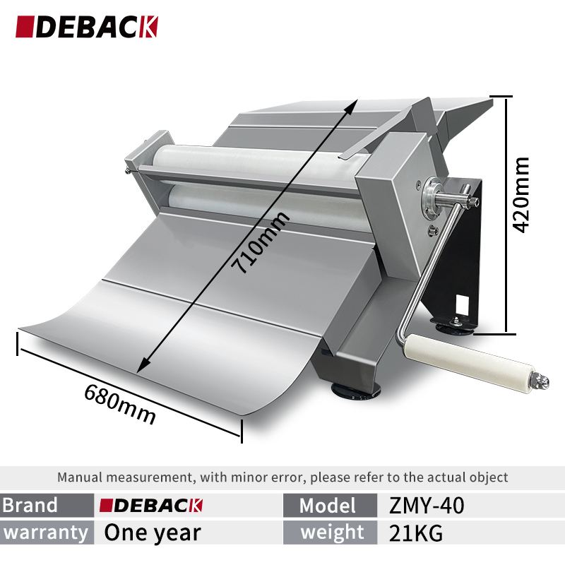 Commercial Manual Dough Roller Sheeter Machine 0.5-15Mm Countertop for Household Fondant Bread Bakery Shop for Small Flour