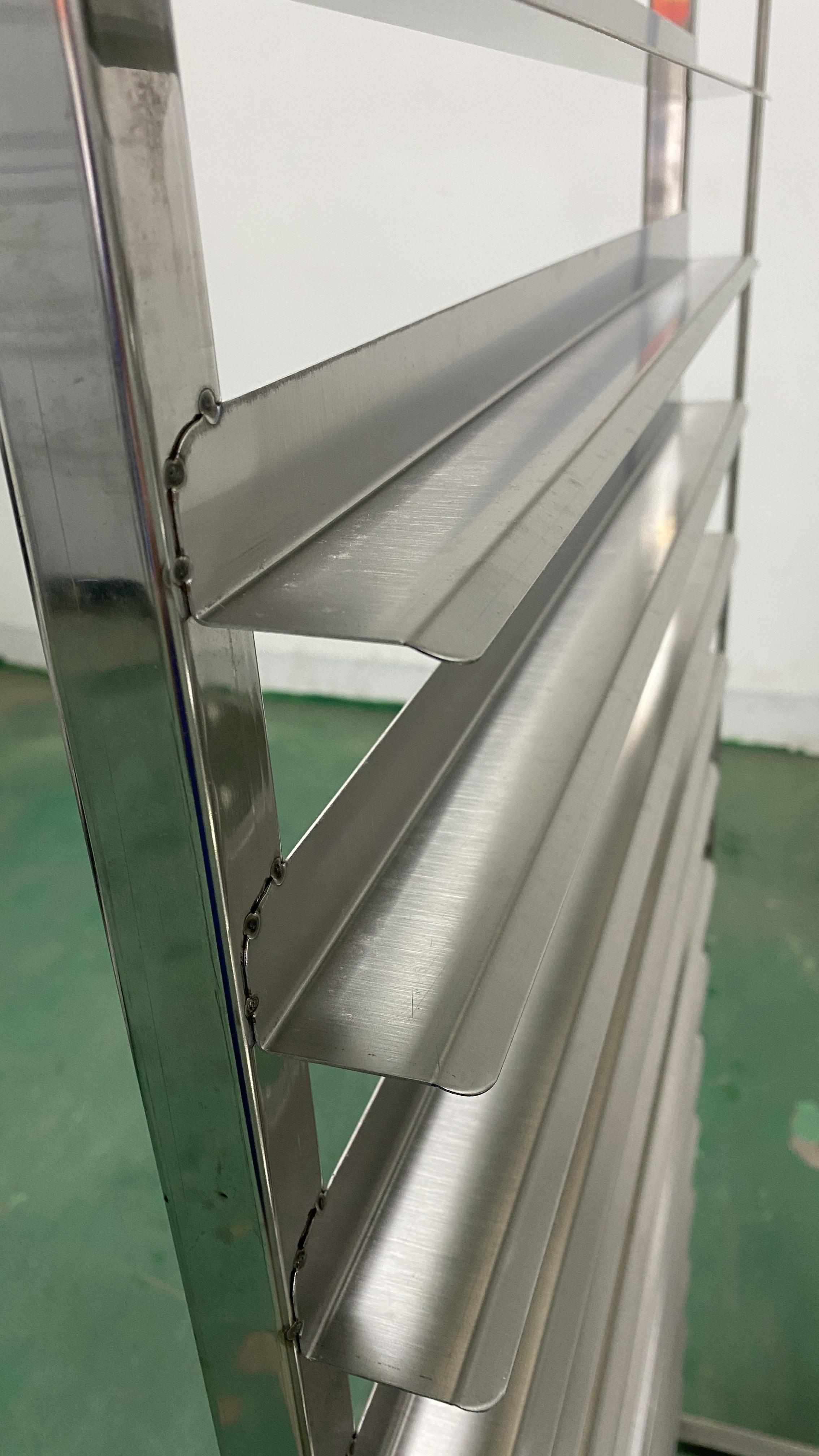 High Quality 15-Layer Stainless Steel Flake Trolley with Door Buckle Commercial Grade New Condition Wholesale From China