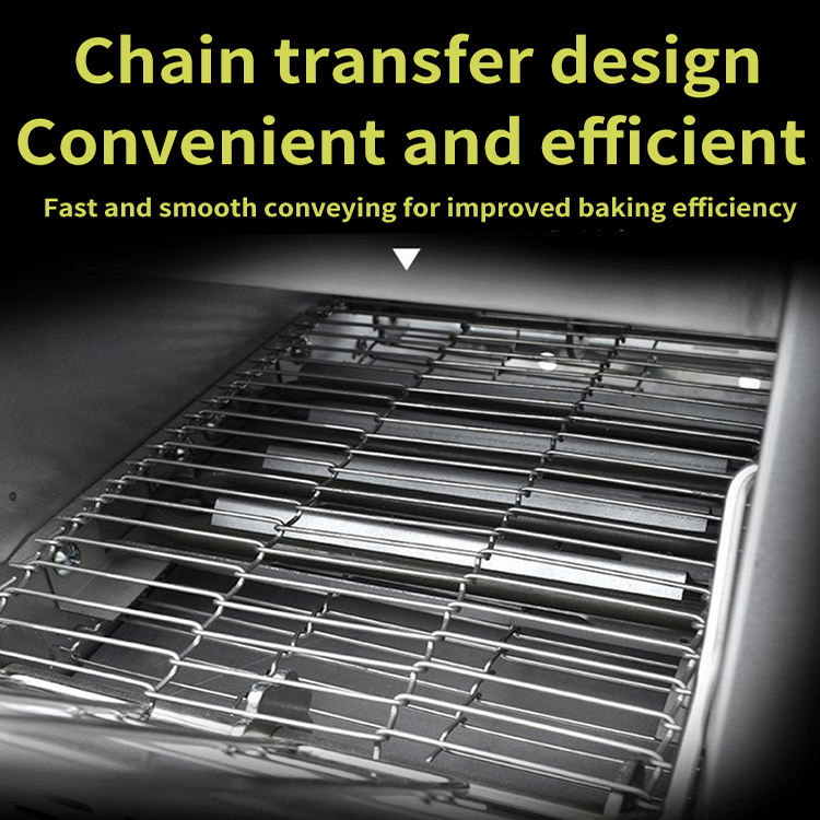Commercial High Efficiency Stainless Steel Bread Hamburger Heater Chain Toaster Oven New Electric 220v Breakfast Service Hotels