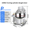 Heavy Duty 100kg Commercial Electric Dough Mixer New Universal Overturning Spiral Bread Pizza Kneading Machine for Bakery Flour