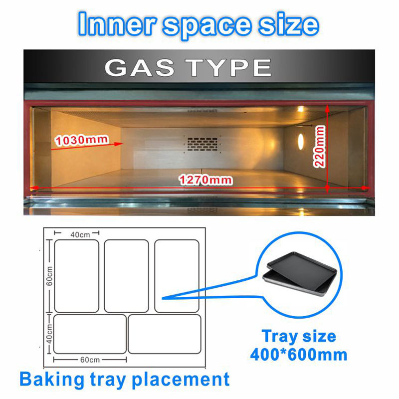 DEBACK ZMC-315M Commercial Multifunctional Gas Electric Puff Deck Oven Core Motor Stainless Steel 0.9kW for Bakeries
