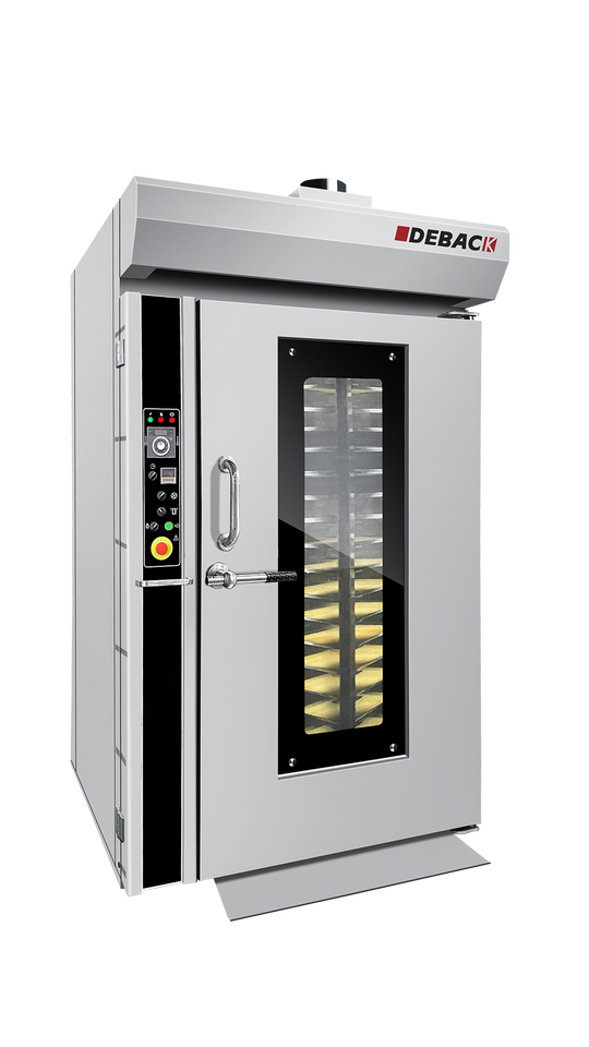 DEBACK Certified Quality 16-Tray Stainless Steel Rotary Oven for Bakeries Restaurants High 29KW Electric-Powered 220/380V