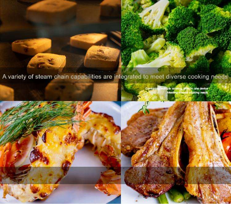 New DEBACK Large Capacity Fully Automatic Programmable Electric Toaster Oven All-in-One Steam Bake for Commercial Fruit Nuts