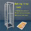 Commercial 18-Layer Aluminum Alloy Baking Tray Rack for Snack Machines Bakery Restaurant With 360 Degree Universal Wheel