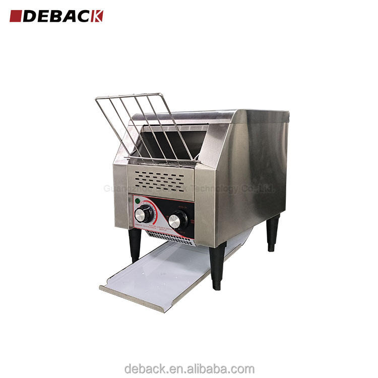 DEBACK Stainless Steel Electric Conveyor Toaster Professional Commercial Fast Food Equipment Lightweight Adjustable Rack Top