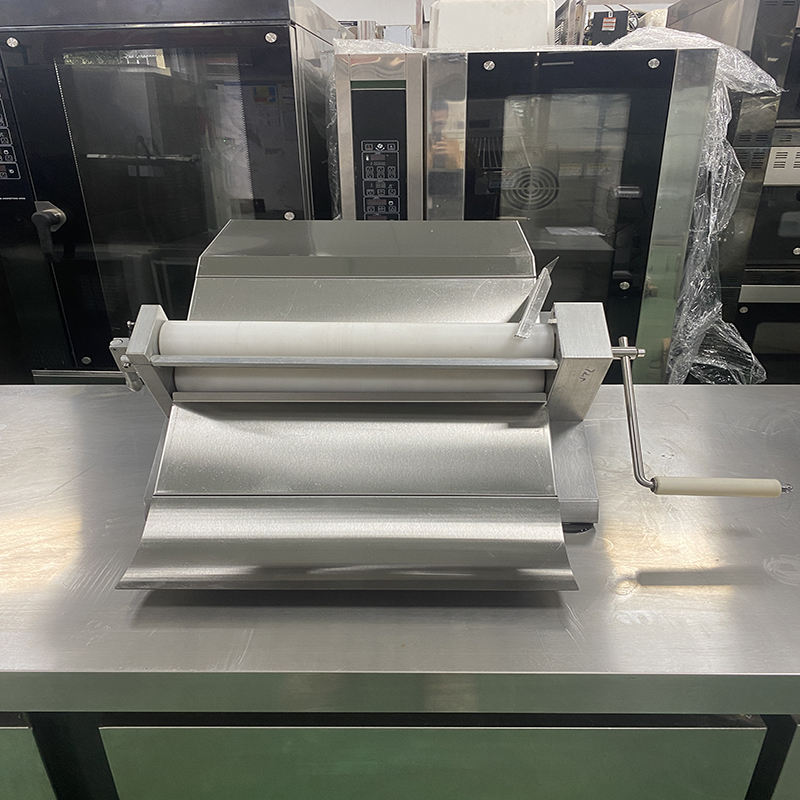 DEBACK Stainless Steel Commercial Dough Sheeter Machine Manual Small Dough Roller Countertop Household Fondant Bread Shop Flour