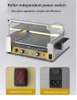 New Commercial Roller Sausage Grill 5 Stick Stainless Steel Hot Dog Machine High Productivity 220V Sausage Maker