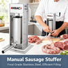 Deback 15L New Manual Vertical Four-Tube Commercial Grade Stainless Steel Sausage Filler Home Business Meat Filling Machine 1