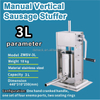 Manual Vertical Sausage Stuffer New Stainless Steel Sausage Maker and Filler Machine for Home and Restaurant Use