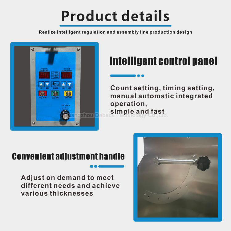 DEBACK New Fully Automatic Continuous Dough Pressing Machine for Bakery Use Speed Thickness Adjustable 220V/380V 1 Year Warranty