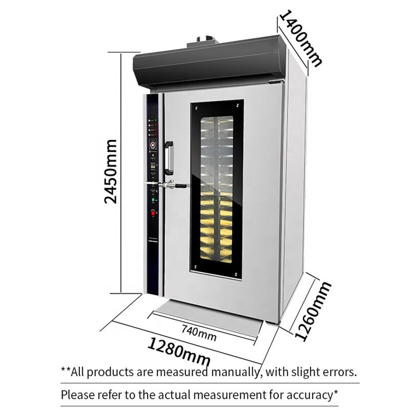Commercial Restaurant Large Multi-Functional 16 Trays Hot Air Rotary Rack Oven Pizza Oven Baking Equipment for Bakery Use
