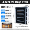 Factory Outlet Industrial Bread Making Equipment New 4 Deck 20 Trays Deck Oven for Restaurant & Food Shop 380V Motor Made Flour